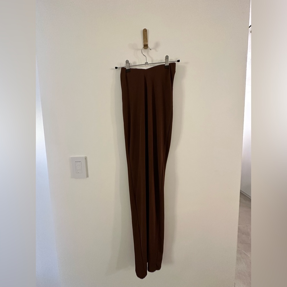 Shein brown maxi skirt with cinched butt